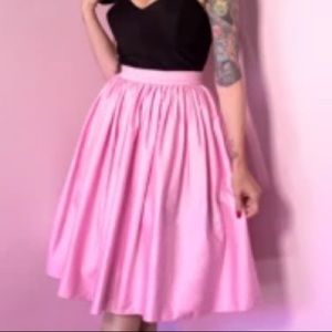 Vixen by Micheline Pitt Powder Pink Gathered Skirt Size XL